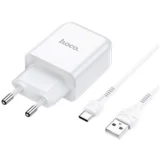 pametni hišni polnilec N2 z USB vtičem in s polnilnim kablom Type C 2,1A 10,5W - bel