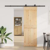 vidaXL Klizna vrata s priborom za montažu 70 x 210 cm masivna borovina | shoptok.hr