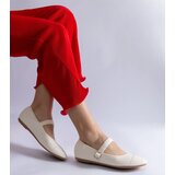 Gemre White matte finish ballet flats Longhola | shoptok.hr