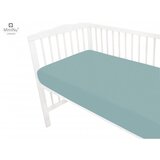 MimiNu Pamučna plahta s elastičnom trakom 120x60 cm - Petrol | shoptok.hr