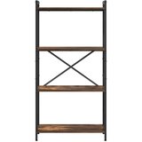  Polica Dimljeni hrast 60 x 30 x 120 cm Konstruirano drvo | shoptok.hr