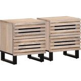  Noćni ormarići 2 kom 40x34x46 cm masivno izbijeljeno drvo manga | Eponuda.ba