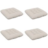  Jastučići za sjedenje VIANEN 4 kom. 100% poliester Bijela - Bijela 60 x 60 x 12 cm | shoptok.hr