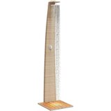 vidaXL vanjski tuš bež 55x60x224 cm od poliratana i bagremovog drva | shoptok.hr