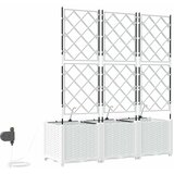  Vrtna saksija 3 pcs Bijeli 120 x 40 x 142 cm Plastika | shoptok.hr