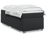 vidaXL Krevet s oprugama i madracem crni 90 x 200 cm od umjetne kože | shoptok.hr