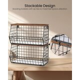 CHOEZON 2-nadstropna košara za sadje z lesenim pokrovom | Shoptok.si