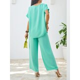 Resti Women's set with short sleeves, decorative flower and wide pants | Shoptok.si