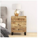  Nočna omarica 50x33x62 cm trmangov les in inženirski les | Shoptok.si