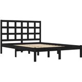  Okvir za krevet od masivne borovine crni 200 x 200 cm | shoptok.hr
