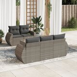 vidaXL 6-dijelni set vrtnih sofa od poliratana s jastucima sivi | shoptok.hr