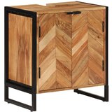 vidaXL Kopalniška omarica 55x35x60 cm akacijev les in železo | Shoptok.si