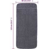  Ručnici za plažu 6 kom antracit 60 x 135 cm od tkanine 400 GSM | Eponuda.com