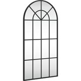 Maison Chic Stensko Ogledalo - Zrcalo - Kozmetično ogledalo črno 40x80 cm obokano železo, (21697922) | Shoptok.si