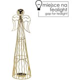 Molarem Home Metalni svijećnjak zlatni - Anđeo 37,3 cm | shoptok.hr