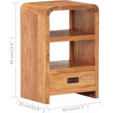 vidaXL noćni ormarić 40 x 30 x 60 cm masivno bagremovo drvo i šišam | shoptok.hr