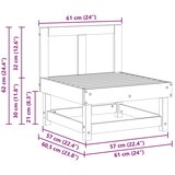  Vrtna srednja sofa Masivna borovina Voskan Rjava, (5000271374) | Shoptok.si