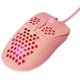 DELTACO GAMING Mi&amp;scaron; Ultra-Light, 6400 DPI, RGB, Gumeni stranski oprijem, ROZA Slike