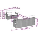 vidaXL 6-dijelni set vrtnih sofa s jastucima crni od poliratana | shoptok.hr