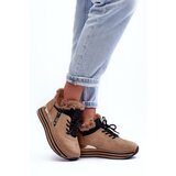 Boto Fur Platform Sports Shoes Dark Beige Jamarie | ePonuda.com