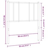 Metalno zamjensko uzglavlje crno 90 cm | Eponuda.ba