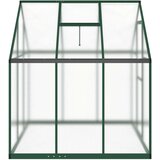 vidaXL Rastlinjak z okvirjem zelen 169x169x195 cm aluminij | Shoptok.si