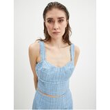 Guess Light blue women's top Emily - Women Cene