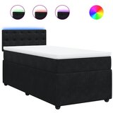 Maison Chic Box spring postelja - Vzmetna postelja z vzmetnico črna 100x200 cm žamet SL10556, (21885645) | Shoptok.si