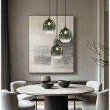  Luster na sajli MIRROR 3xE27/14W/230V zadimljeno zelene boje | Eponuda.com
