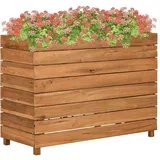 Visoka greda 100x40x72 cm reciklirana tikovina in jeklo