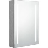 vidaXL LED kopalniška omarica z ogledalom betonsko siva 50x13x70 cm, (20622257) | Shoptok.si