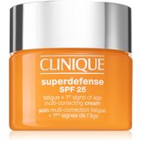 Clinique Superdefense™ SPF 25 Fatigue + 1st Signs Of Age Multi-Correcting Cream krema proti prvim znakom staranja za mastno in mešano kožo SPF 25 50 m Cene