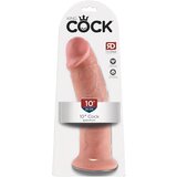 King Cock 10 - velik dildo z objemko (25 cm) - naravni | Shoptok.si