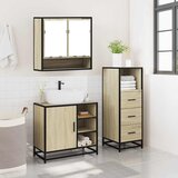  3-dijelni set kupaonskog namještaja boja hrasta sonome drveni | shoptok.hr