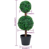  Umjetni šimšir u obliku kugle s posudom zeleni 60 cm | shoptok.hr