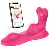 SuperLove Sit & Ride Strong Triple Motor Vibrator with App Pink Cene
