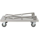 vidaXL Kolica s platformom srebrna 82 x 53 x 86 od nehrđajućeg čelika | shoptok.hr