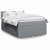 Maison Chic Box spring posteljni - Vzmetna postelja z vzmetnico svetlo siv 140x190 cm blago SL16993, (21895346) | Shoptok.si
