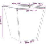  Vrtno cvetlično korito 30x30x30 cm nerjavno jeklo | Shoptok.si