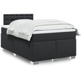  The Living Store Box spring postelja z vzmetnico črna 120x200 cm umetno usnje - Box Spring Postelja, (21496978) Cene