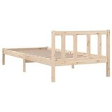 vidaXL Posteljni okvir bel iz trdne borovine 75x190 cm UK Small Single | Shoptok.si