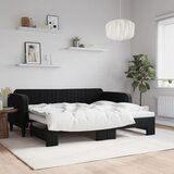  The Living Store Izvlečna dnevna postelja črna 90x200 cm žamet - Izvlečna Dnevna Postelja, (21508570) | Shoptok.si