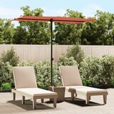 vidaXL Vrtni suncobran s aluminijskom šipkom 180 x 110 cm boja cigle Cijene