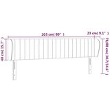 Vzglavje z ušesi temno modro 203x23x78/88 cm žamet, (20932871) | Shoptok.si