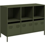 Maison Chic Komoda - Predalnik olivno zelena 101,5x39x73,5 cm hladno valjano jeklo, (21720982) | Shoptok.si