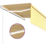  Automatska tenda s roletom i senzorom LED 3 x 2,5 m žuto-bijela | shoptok.hr