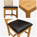 Blagovaonski set 5 kom. Crna Čvrsto Hrastovo Drvo | shoptok.hr