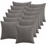  Presvlaka za jastuk 12 pcs ALMELO Tamnosiva 45 x 45 cm Kord | shoptok.hr