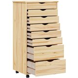  Pokretni ormar s ladicama MOSS Prozirni lak 53 x 39 x 103 cm | shoptok.hr