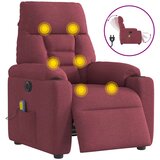 vidaXL Električni masažni naslanjač vinsko rdeče blago | Shoptok.si